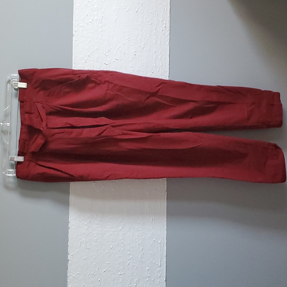 Wine red paperbag pant
